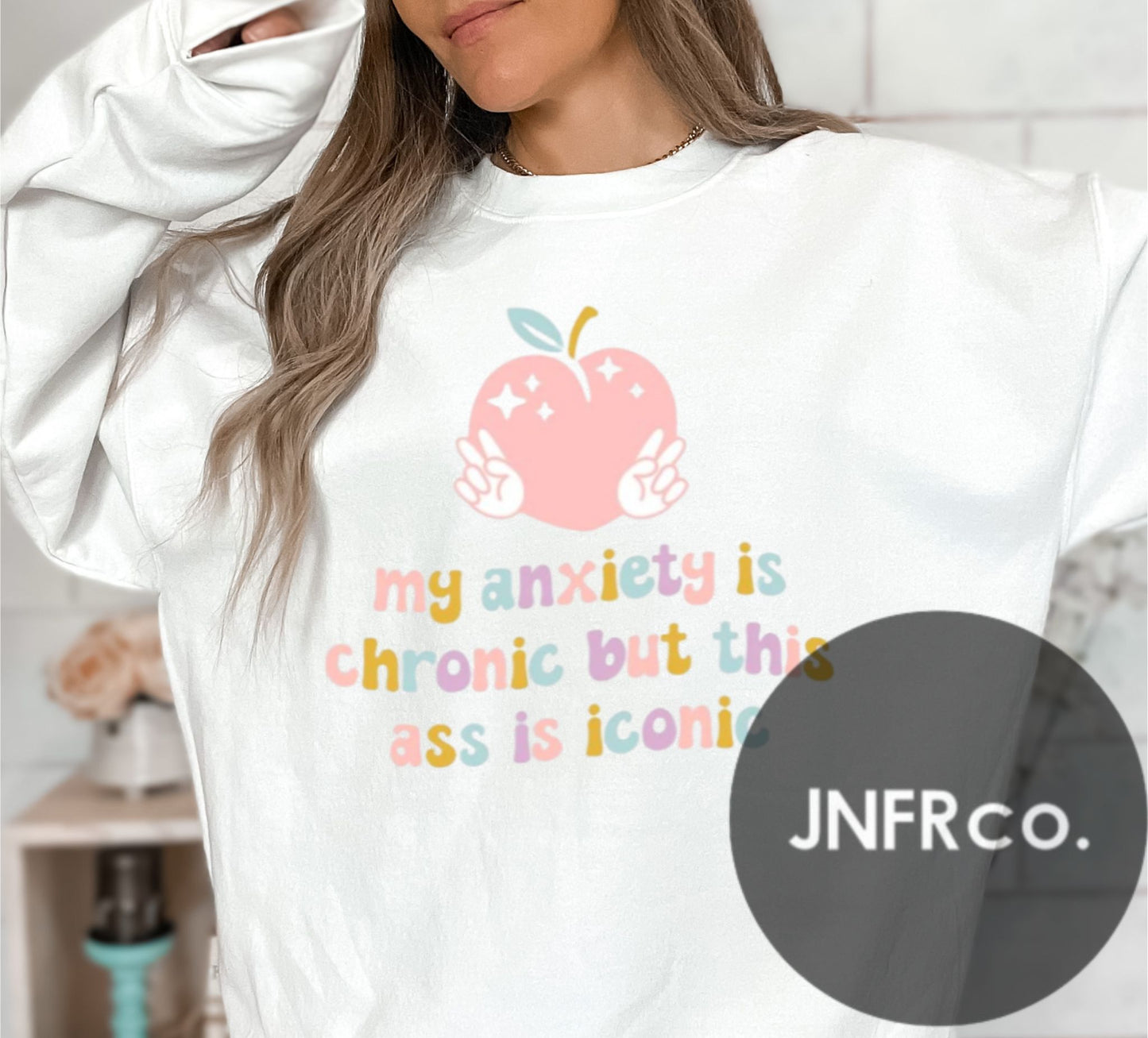Anxiety is Chronic & Iconic Crewneck Sweatshirt