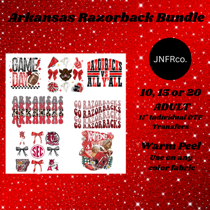 Arkansas Razorbacks Bundle - DTF Transfers