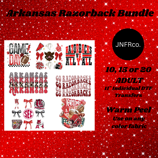 Arkansas Razorbacks Bundle - DTF Transfers