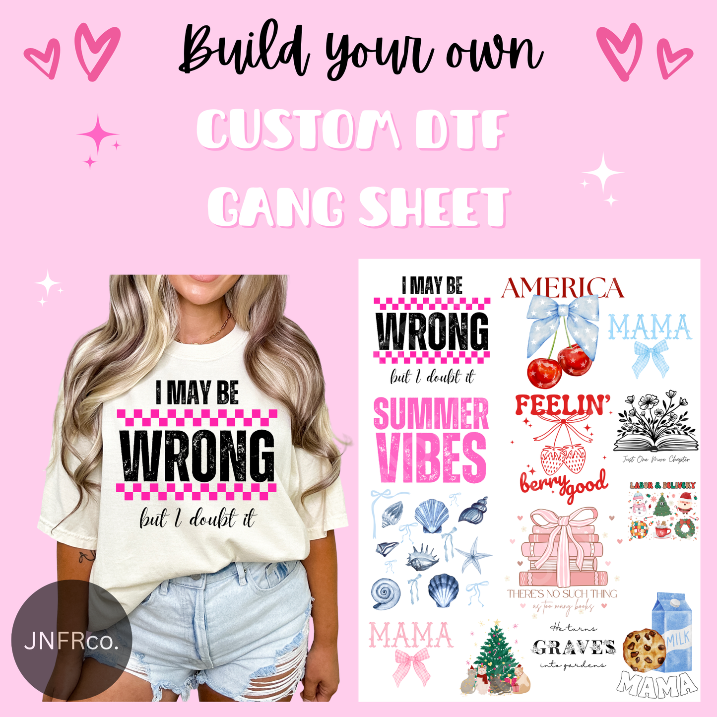 Custom DTF Gang Sheet BUILD Your Own