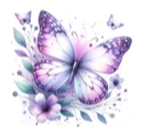 Butterfly Purple Watercolor - DTF Transfer