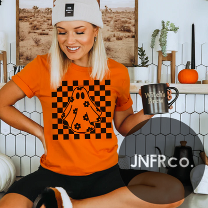 Checkered Ghost BLACK T-Shirt