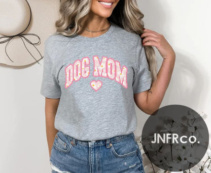 Dog Mom Pink Floral T-Shirt