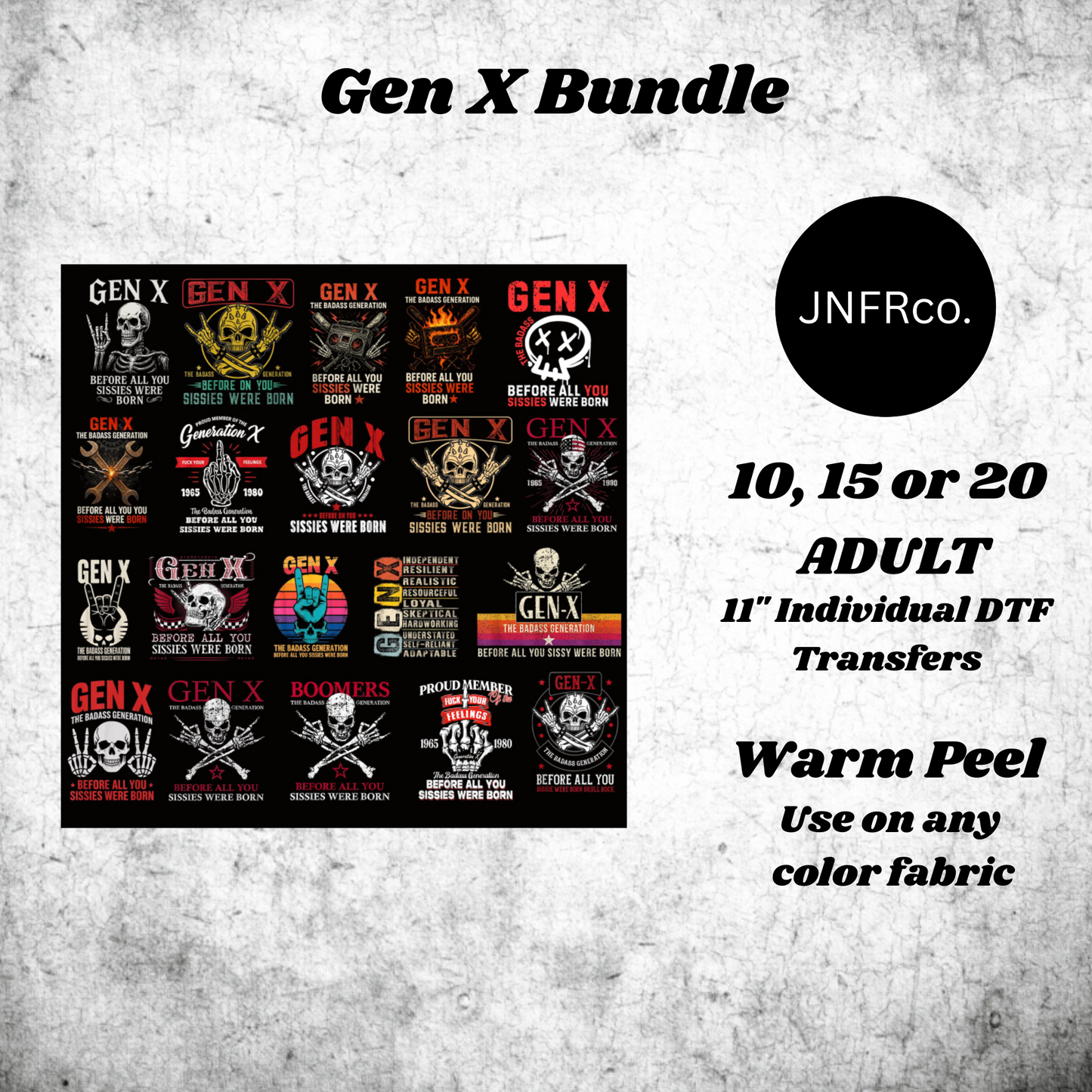 Gen X Bundle - DTF Transfers