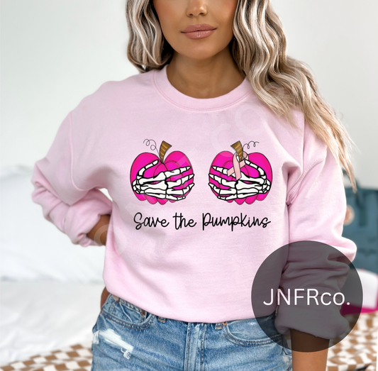 Hot Pink Save the Pumpkins - DTF Transfer