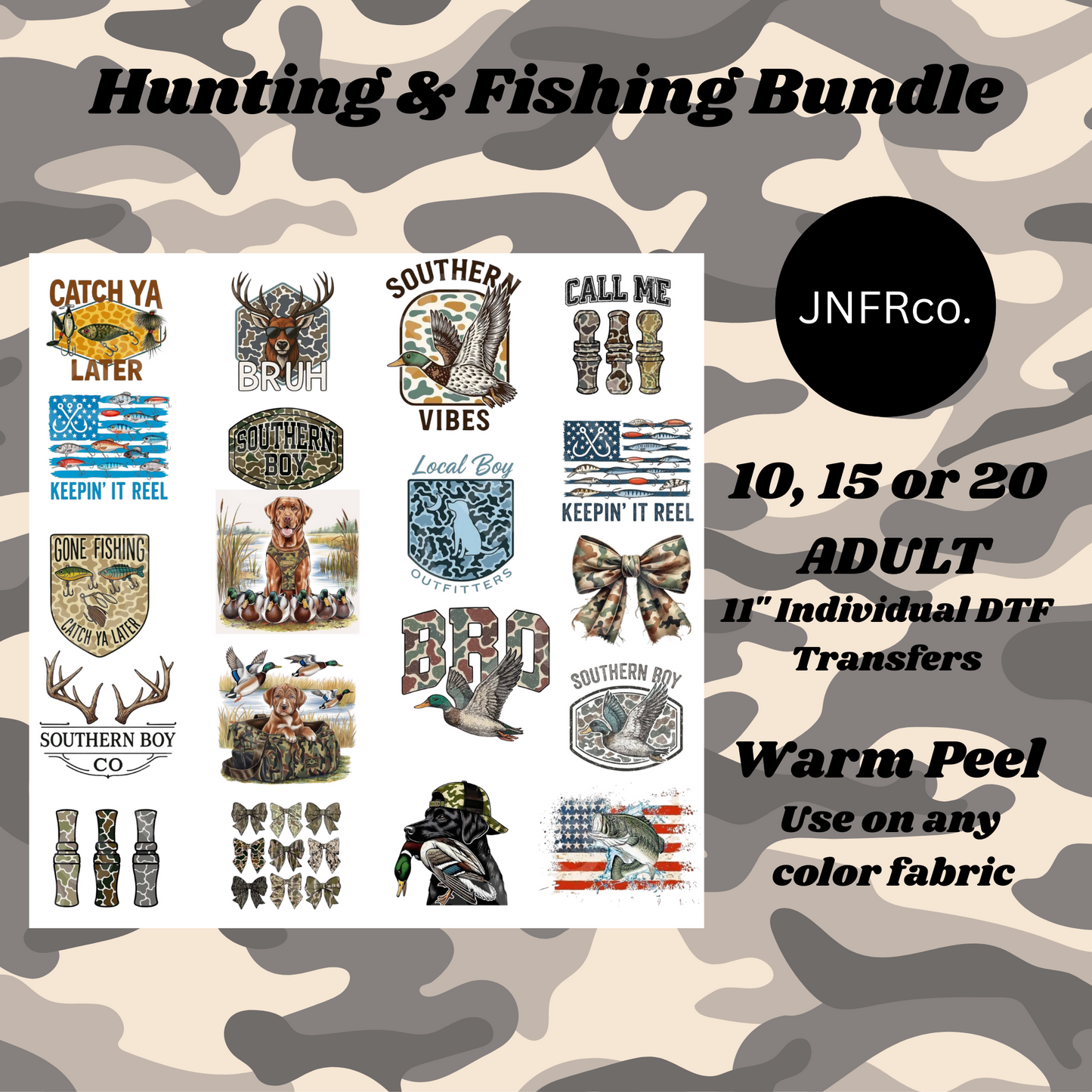 Hunting & Fishing Bundle - DTF Transfers