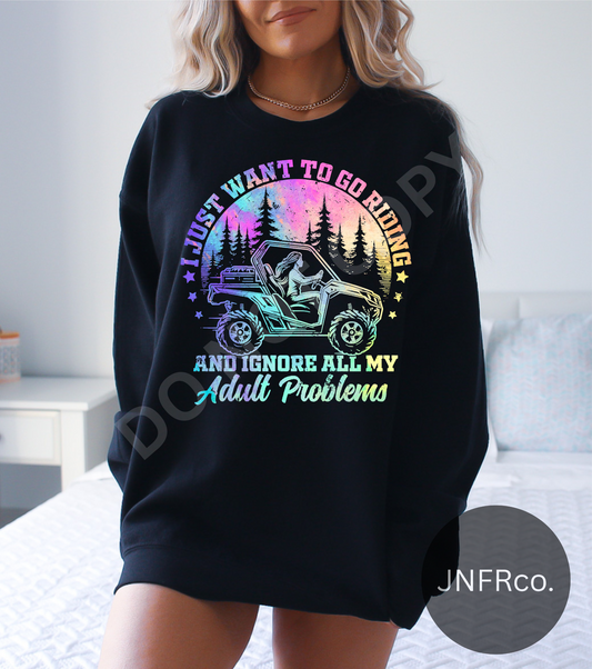 I Just Want To Go Riding - DTF Transfer