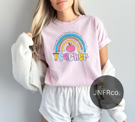 Teacher Ruler Rainbow - DTF Transfer