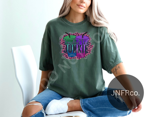 Loaded Tea Junkie Purple Leopard - DTF Transfer