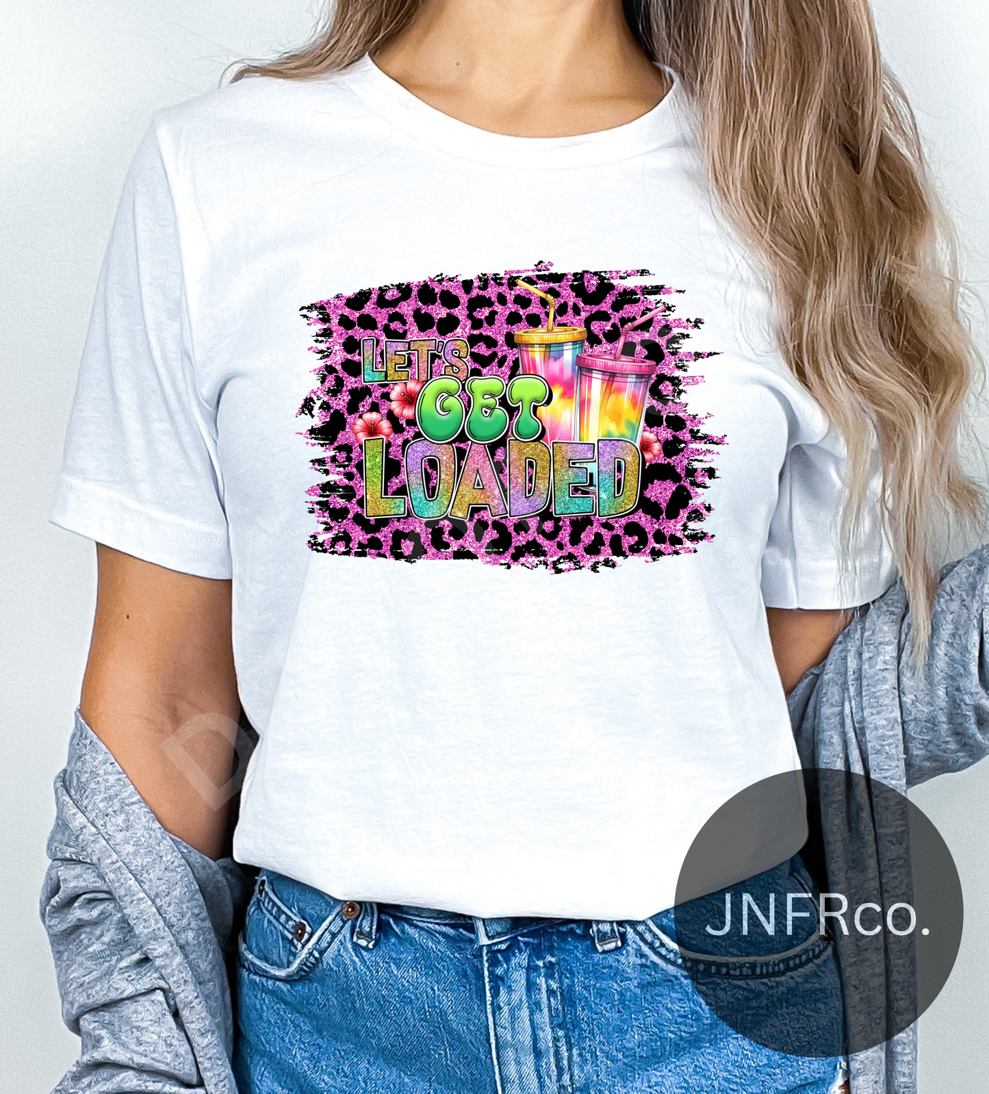 Let’s Get Loaded Glitter Leopard - DTF Transfer