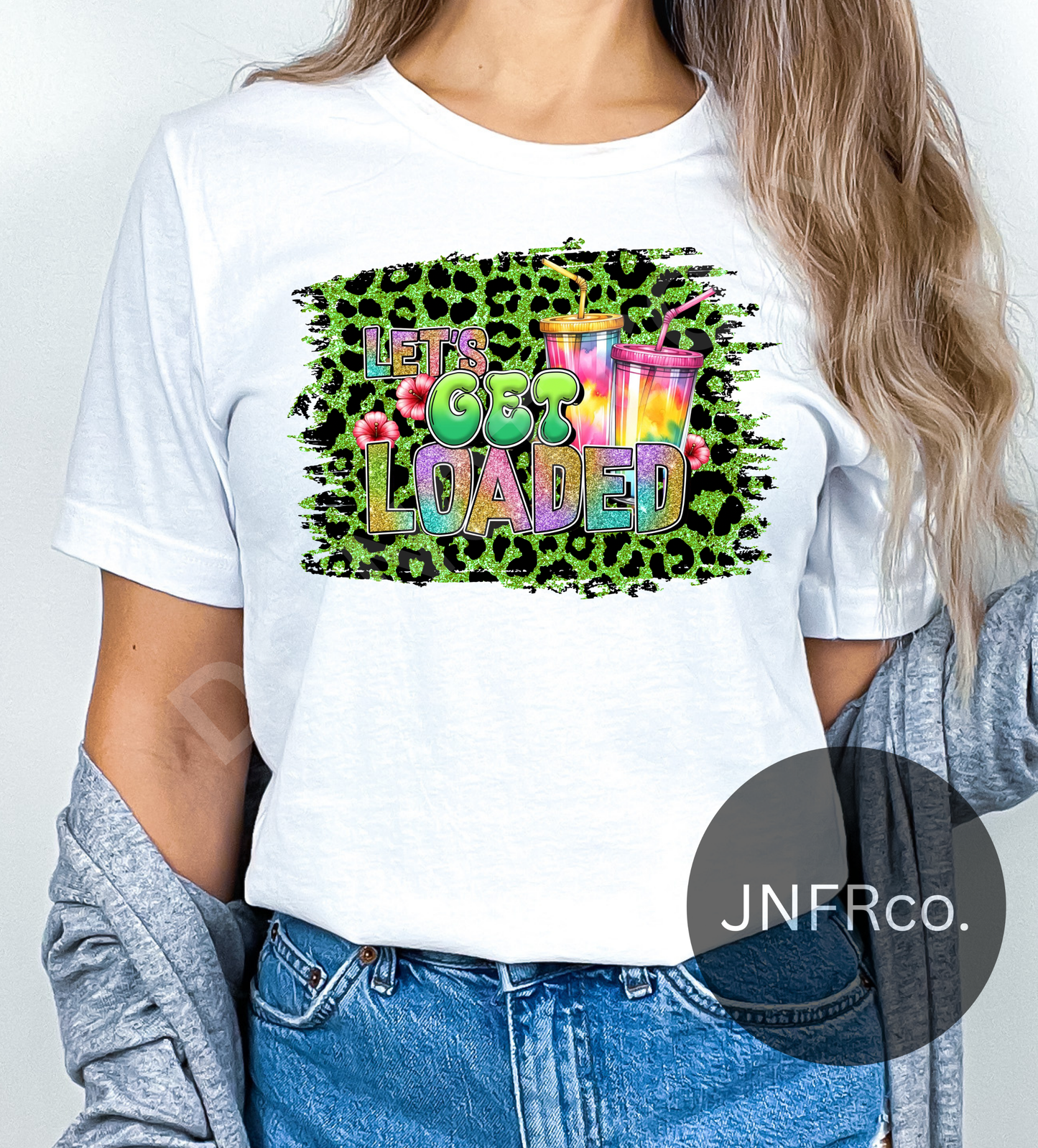 Let’s Get Loaded Glitter Leopard - DTF Transfer