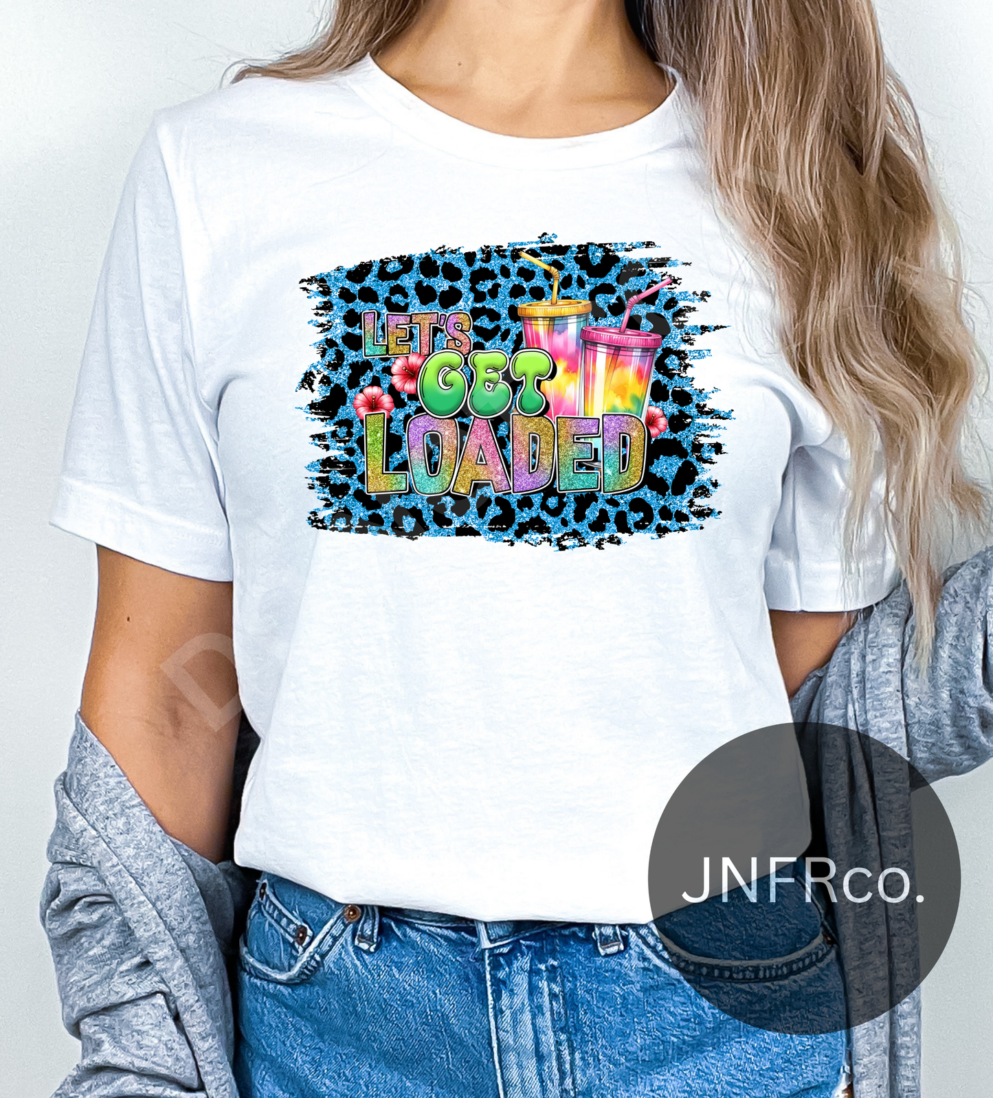 Let’s Get Loaded Glitter Leopard - DTF Transfer