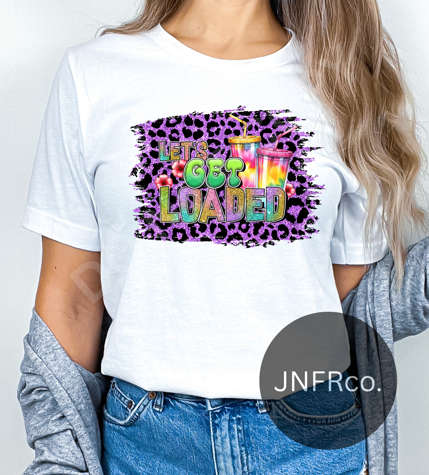 Let’s Get Loaded Glitter Leopard - DTF Transfer