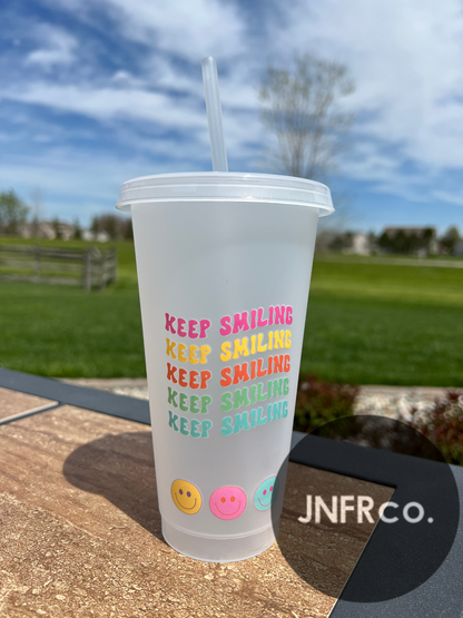 Keep Smiling 24oz Tumbler