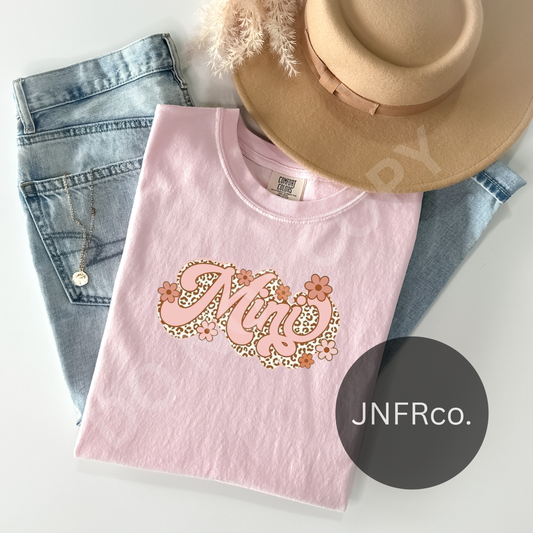 Mini Cheetah Flower Power - DTF Transfer