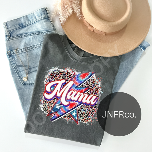Mama Tie Dye Bolt - DTF Transfer