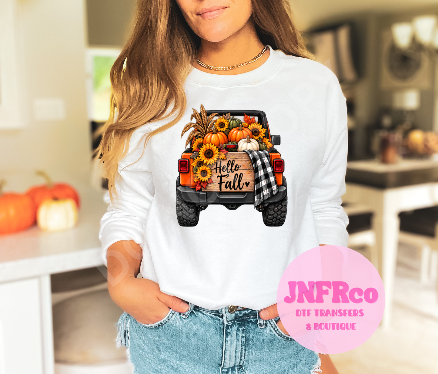 Hello Fall Jeep - DTF Transfer