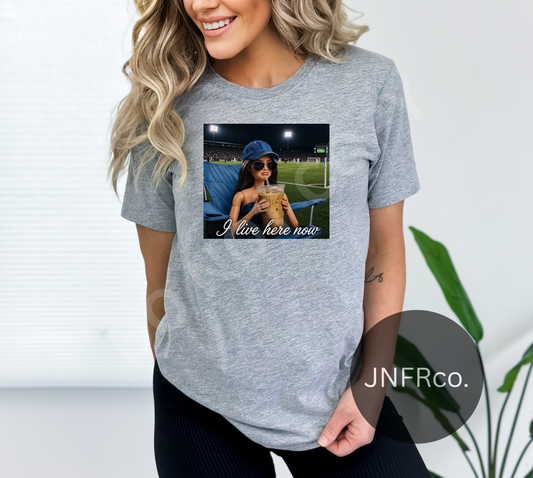 I Live Here Now Girl Soccer - DTF Transfer