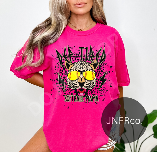 Def Tired Softball Mama - DTF Transfer