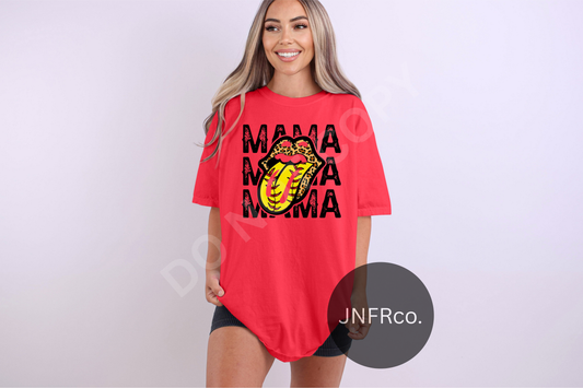 Softball Mama Cheetah Tongue - DTF Transfer