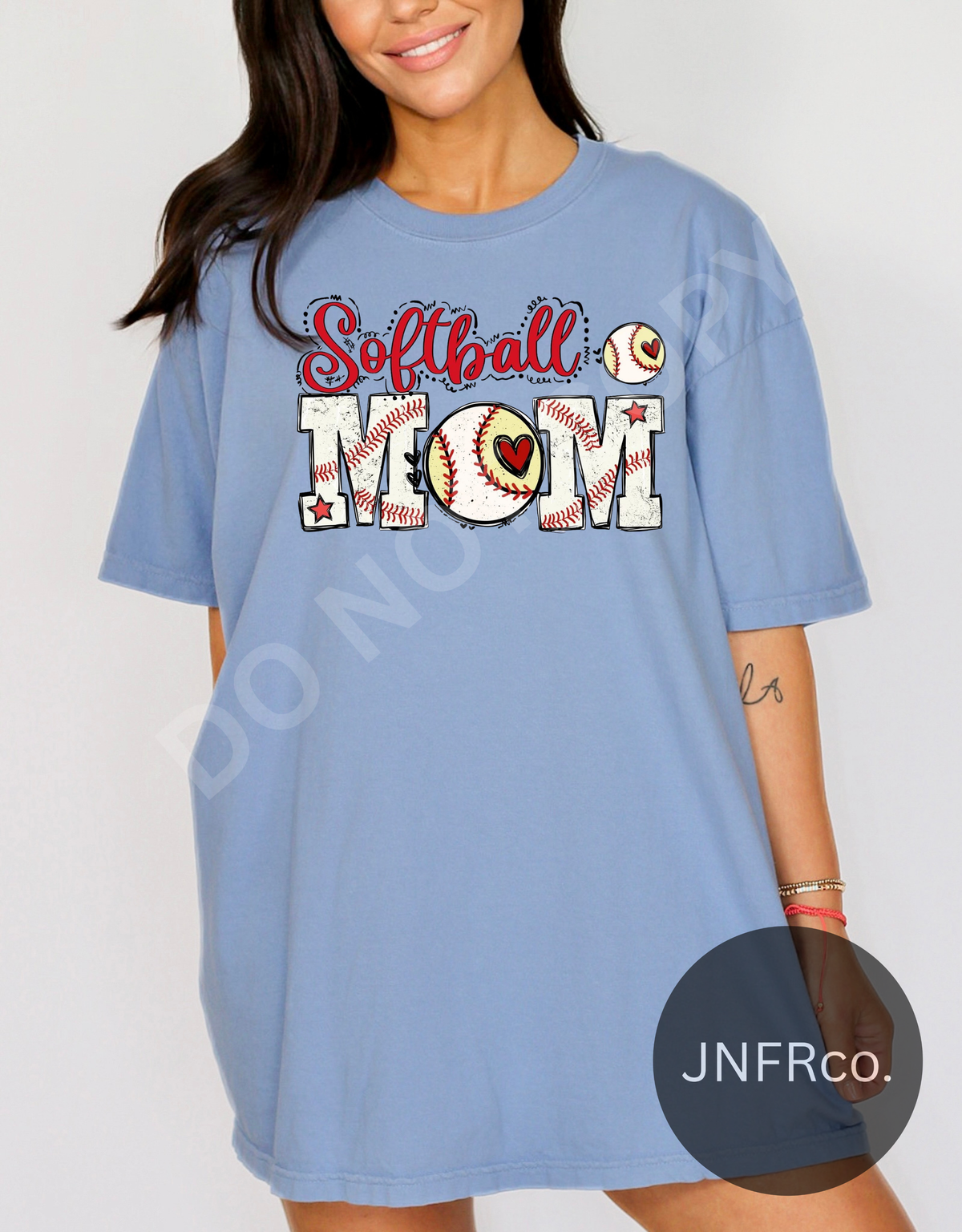 Softball Mom Hearts - DTF Transfer