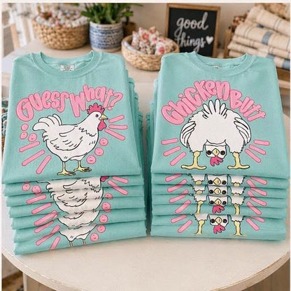 Guess What Chicken Butt Pink Lettering - DTF Transfer