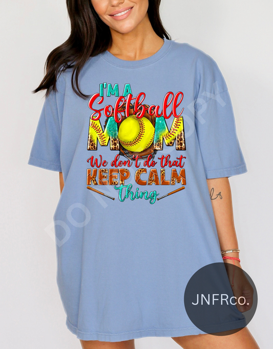 Softball Mom Don’t Keep Calm - DTF Transfer