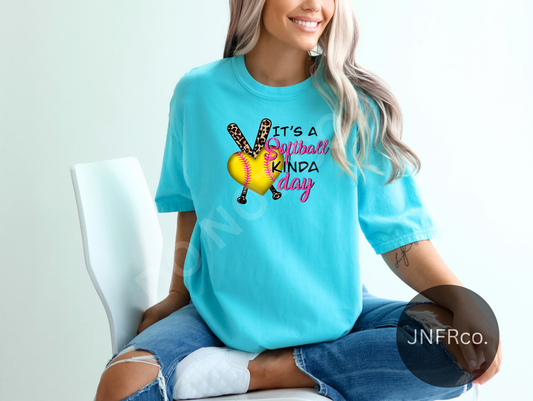 Softball Kinda Day Pink Cheetah - DTF Transfer