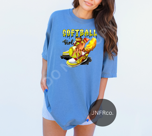 Softball Girl Sneaker Drip - DTF Transfer