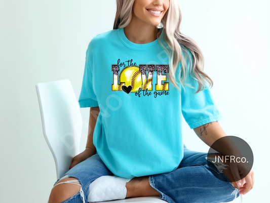 Softball Love Of The Game Leopard - DTF Transfer