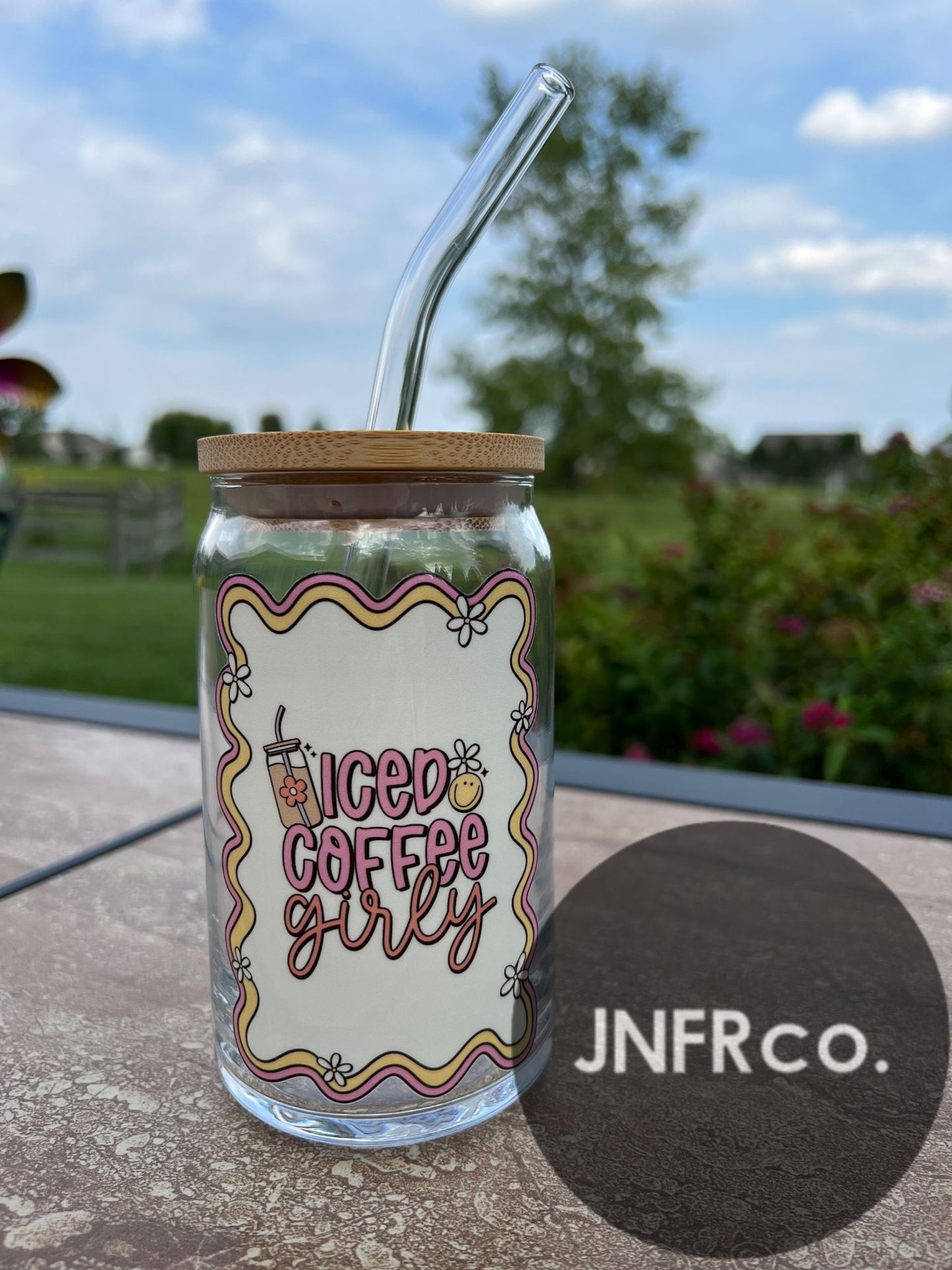 Iced Coffee Girly 16oz. Glass Can