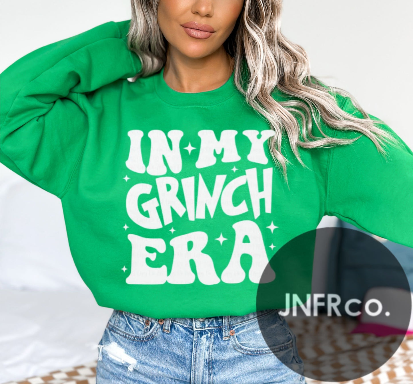 In my Green Christmas Era Crewneck Sweatshirt