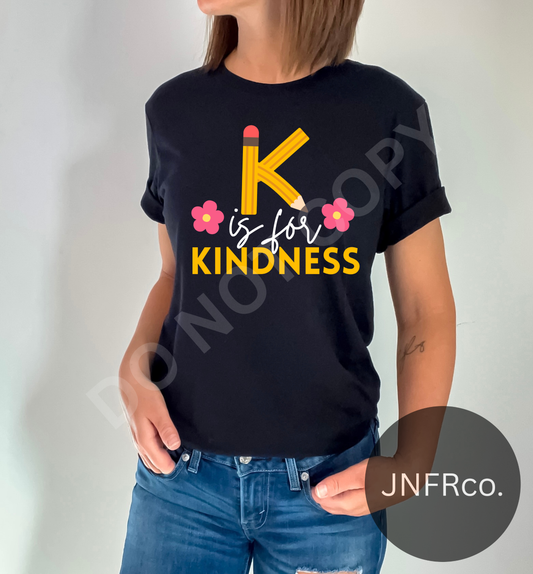 K is For Kindness Pencil - DTF Transfer
