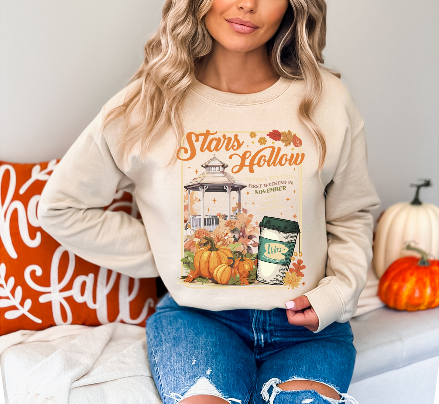 GG Stars Hollow Autumn Festival Crewneck Sweatshirt
