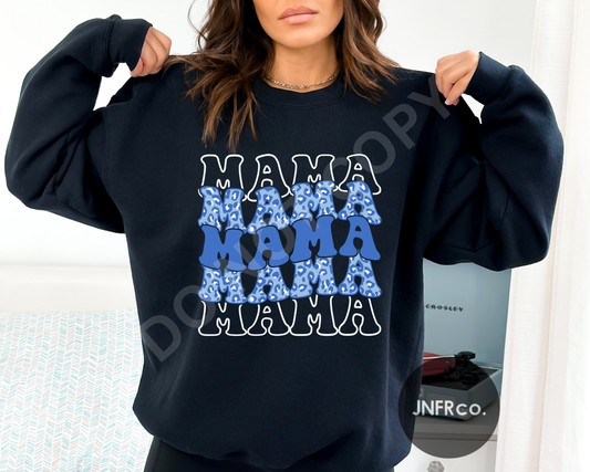 Mama List Blue Leopard - DTF Transfer