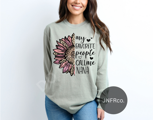 My Favorite People Call Me Nana Sunflower - DTF Transfer