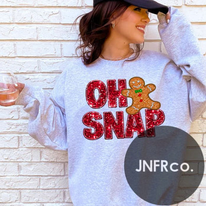 Oh Snap Gingerbread Crewneck Sweatshirt