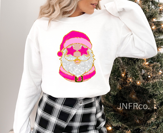 Pink Santa Star Eyes - DTF Transfer