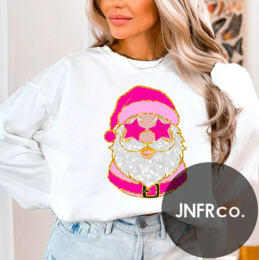 Pink Santa Crewneck Sweatshirt