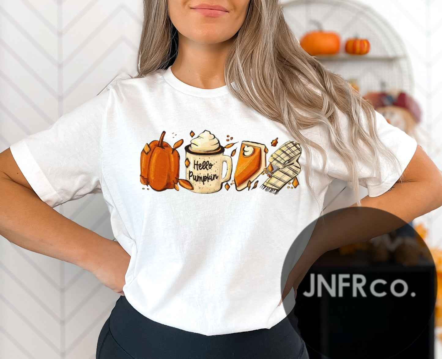 Pumpkin Coffee Pie Scarf T-Shirt