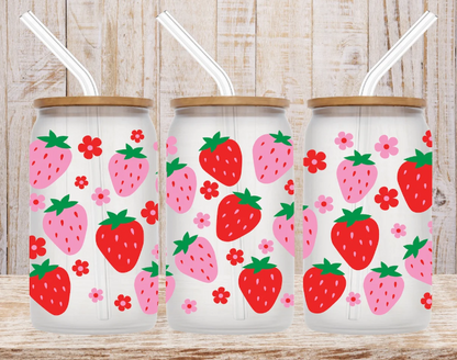 Strawberries 16oz. Glass Can