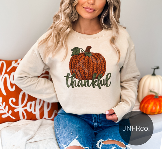Thankful Pumpkin Yarn - DTF Transfer