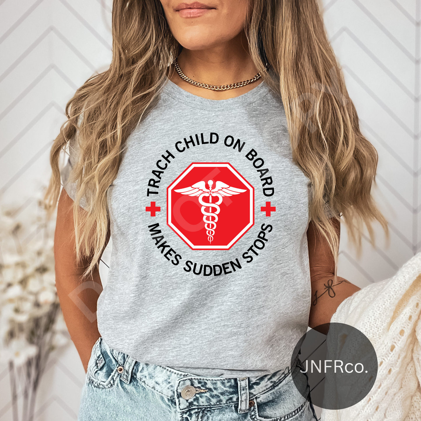 Trach Child on Board - DTF Transfer