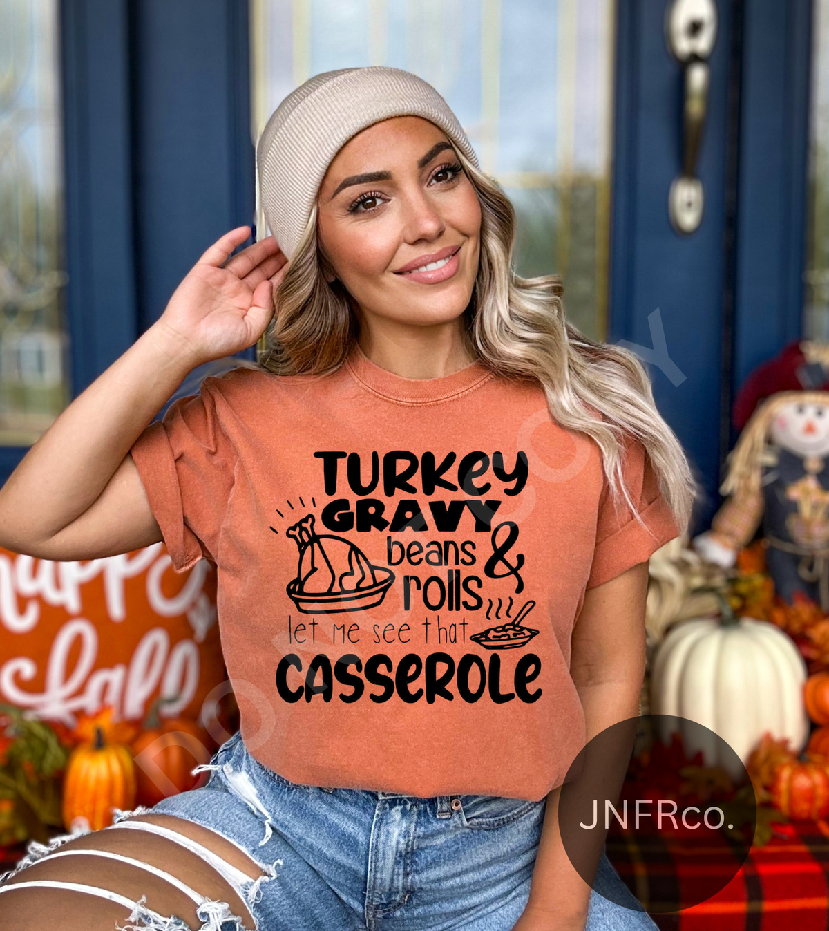 Turkey Gravy Beans & Rolls Casserole - DTF Transfer