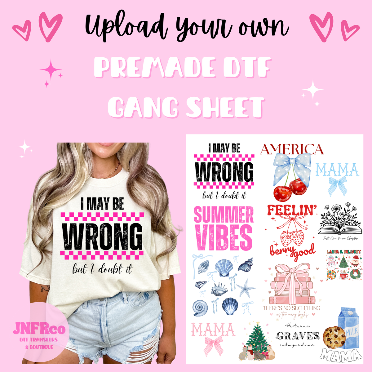 Custom DTF Gang Sheet UPLOAD Your Own