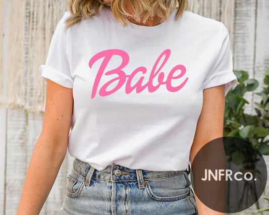 Babe Glitter Puff T-Shirt