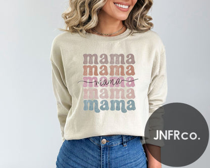 Mama List Color Crewneck Sweatshirt