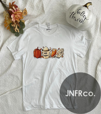 Pumpkin Coffee Pie Scarf T-Shirt